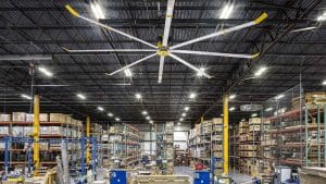 ventilateur industriel entrepot Big ass fans Turbobrise